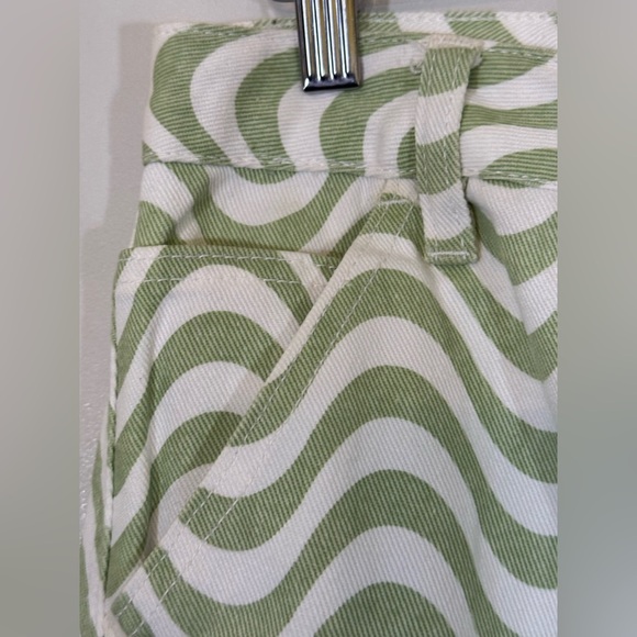 PacSun Green & White Boyfriend Carpenter Pants - Picture 7 of 11